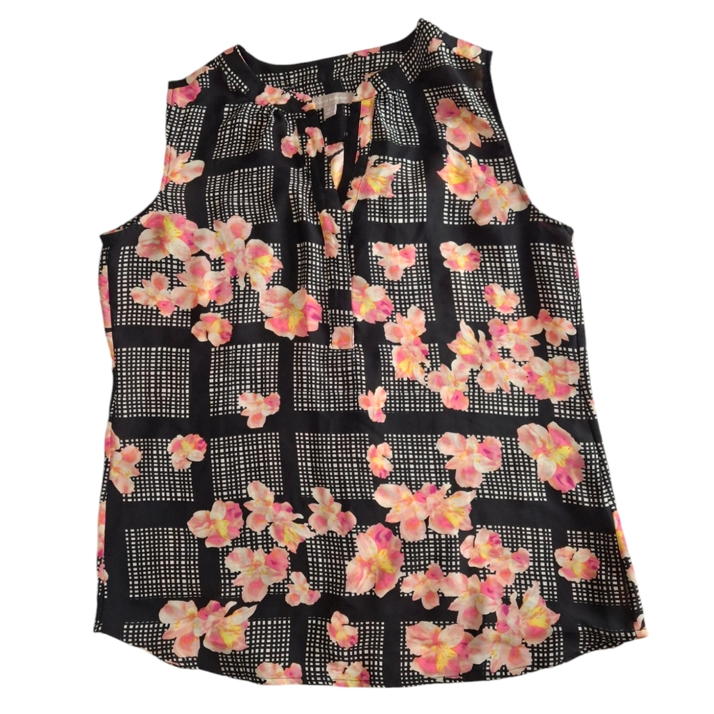Banana Republic Floral  Vneck Blouse C120